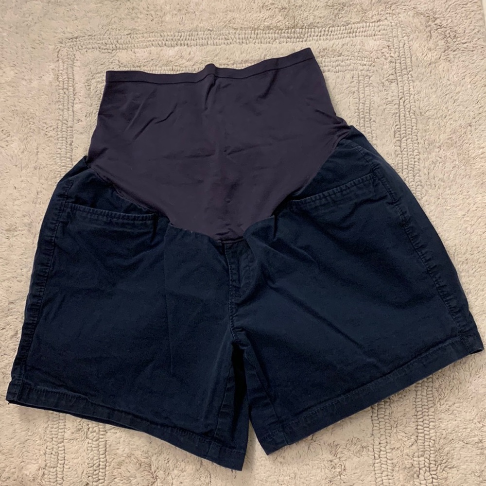 Navy Maternity Shorts